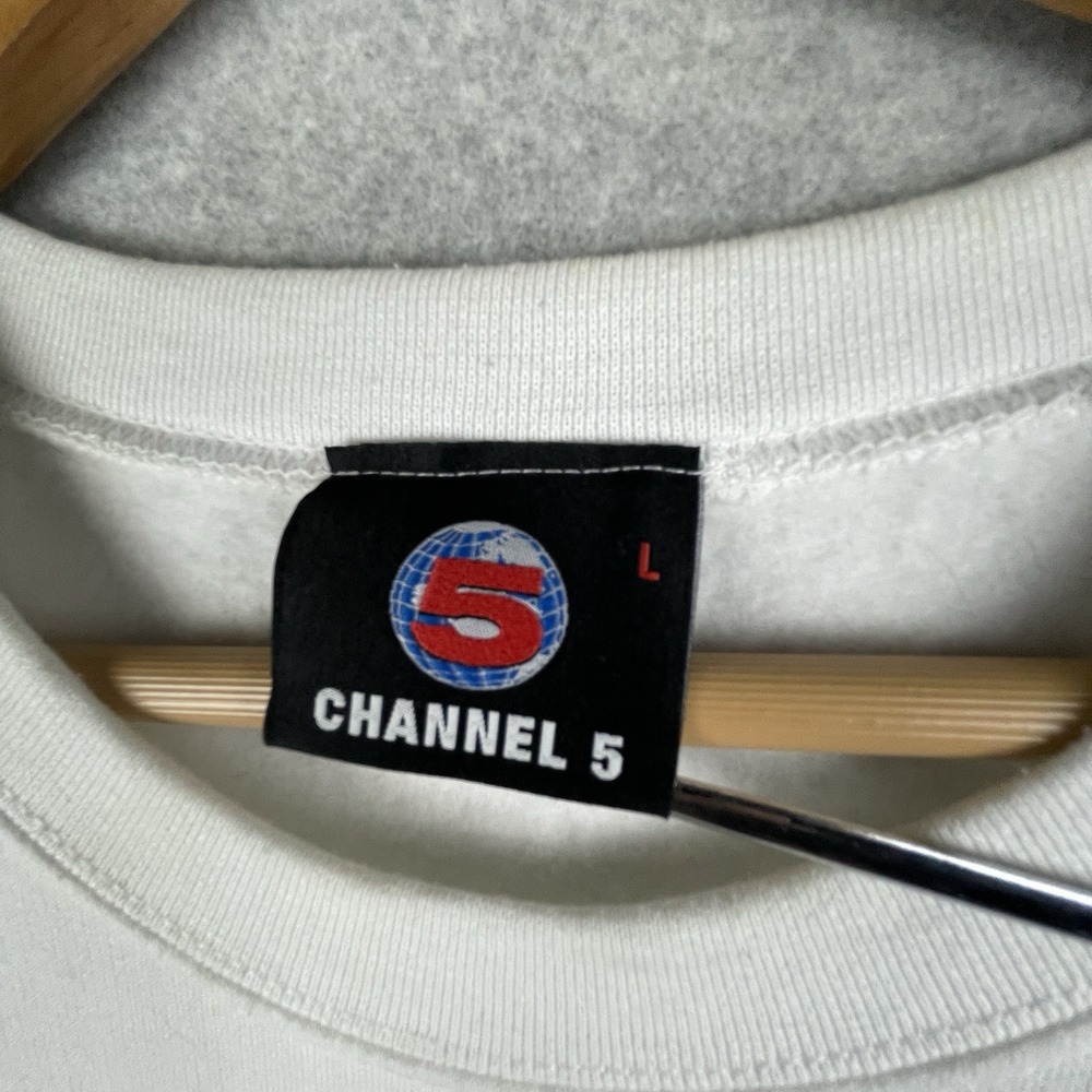 channel 5 News Sweatshirt Men's Large White pullover Andrew Callaghan All Gas NO - Picture 4 of 9